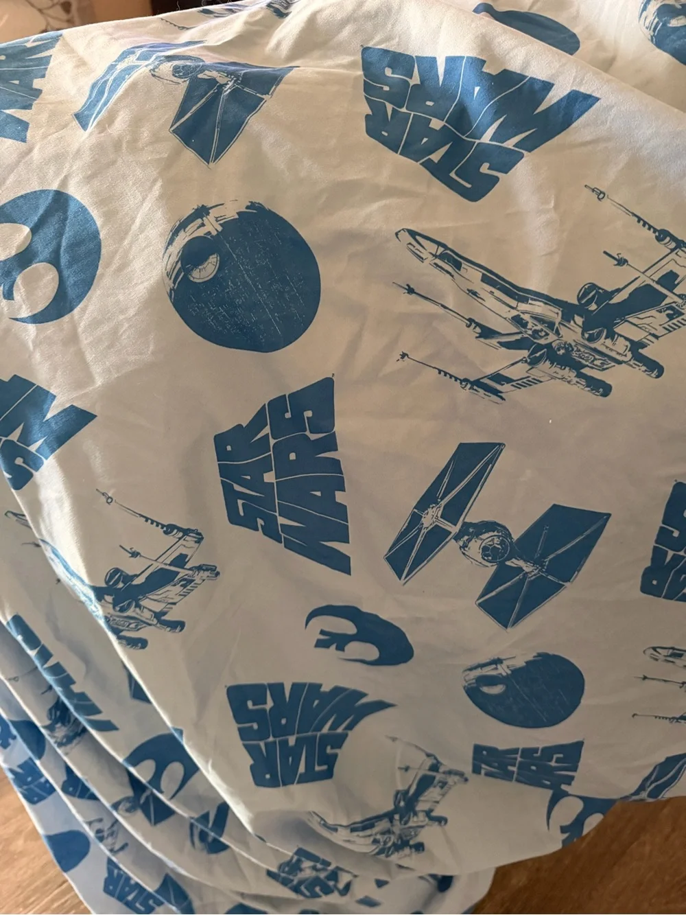 Star Wars White and Blue Galactic Print full  size  set